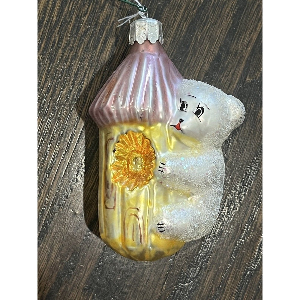 CHRISTOPHER RADKO‎ Ornament Honey Bear Blown Glass 1992 Christmas Holiday